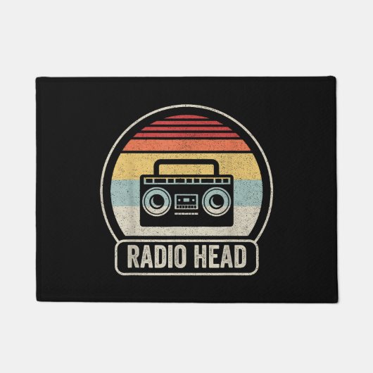 Retro radiokop deurmat (Voorkant)