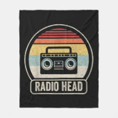 Retro  radiokop fleece deken (Voorkant)