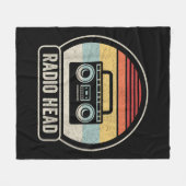 Retro  radiokop fleece deken (Voorkant (Horizontaal))