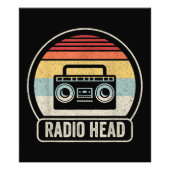 Retro radiokop foto afdruk (Voorkant)