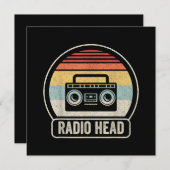 Retro radiokop kaart (Voorkant / Achterkant)