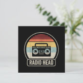 Retro radiokop kaart (Staand voorkant)