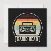 Retro radiokop kaart (Achterkant)