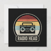 Retro  radiokop kaart (Voorkant)