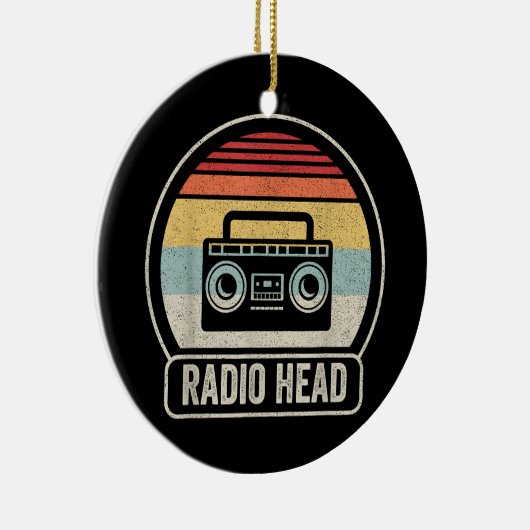 Retro  radiokop keramisch ornament (Rechts)