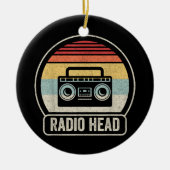 Retro  radiokop keramisch ornament (Voorkant)