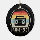 Retro  radiokop keramisch ornament (Links)
