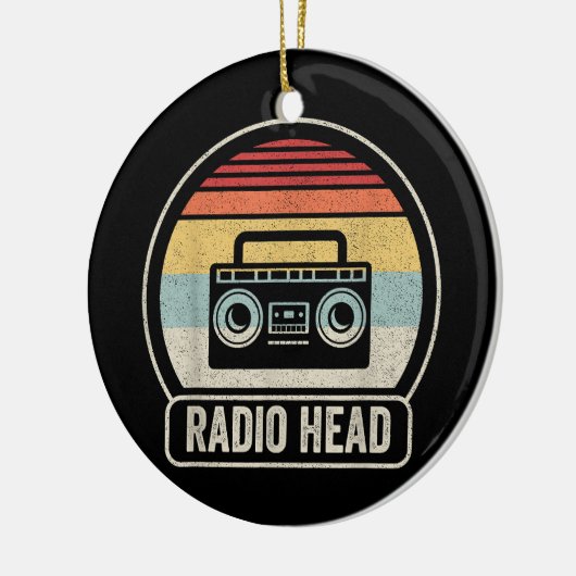 Retro  radiokop keramisch ornament (Links)