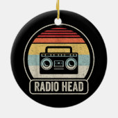 Retro  radiokop keramisch ornament (Achterkant)