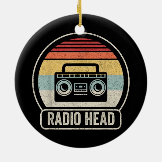 Retro  radiokop keramisch ornament (Achterkant)