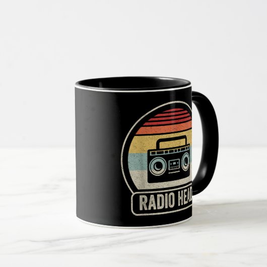 Retro  radiokop mok (Voorkant rechts)