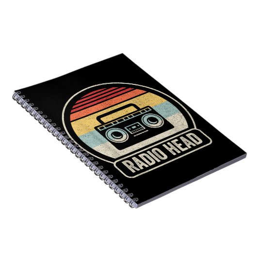 Retro  radiokop notitieboek (Rechterzijde)