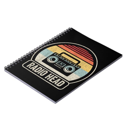 Retro  radiokop notitieboek (Linkerzijde)