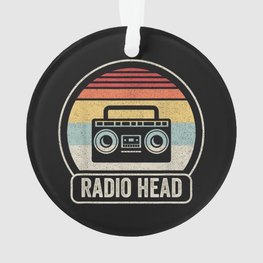 Retro radiokop ornament (achterkant)