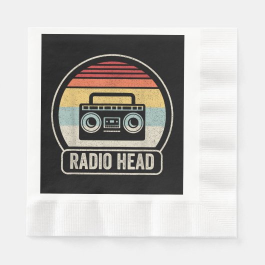 Retro  radiokop servet (Voorkant)