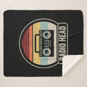 Retro  radiokop sherpa deken (Voorkant (horizontaal))