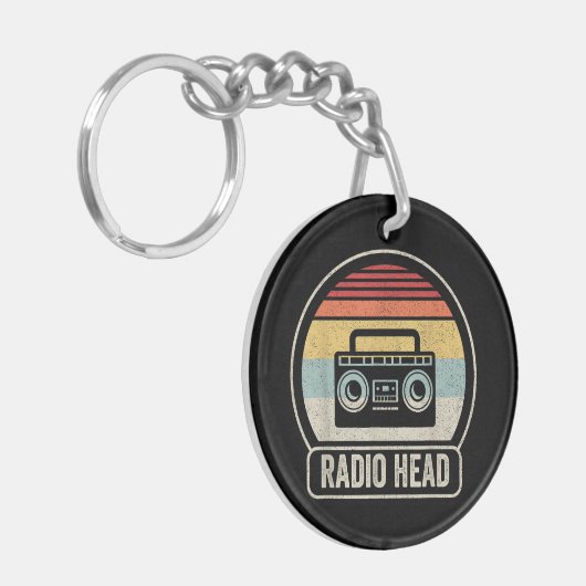 Retro  radiokop sleutelhanger (Voorkant Links)