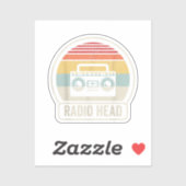 Retro  radiokop sticker (Vel)