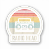 Retro  radiokop sticker (Voorkant)