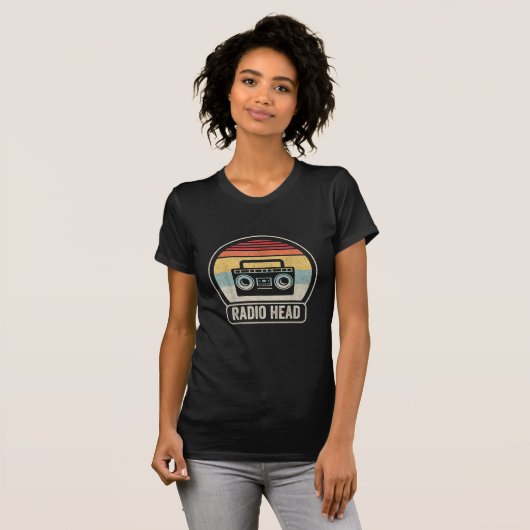 Retro  radiokop t-shirt (Voorkant volledig)