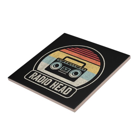 Retro  radiokop tegeltje (Zijkant)