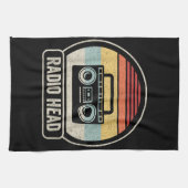 Retro  radiokop theedoek (Horizontaal)