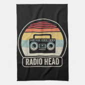 Retro  radiokop theedoek (Verticaal)