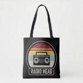 Retro  radiokop tote bag (Voorkant)