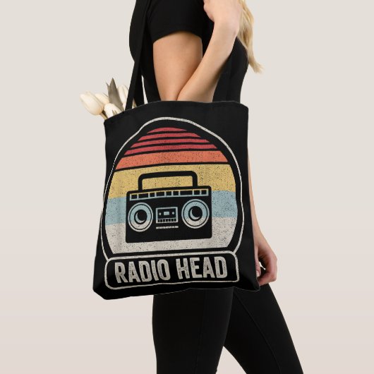 Retro  radiokop tote bag (Dichtbij)