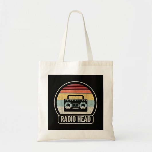 Retro  radiokop tote bag (Voorkant)