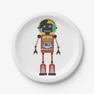 Retro RadioRobot Papieren Bordje