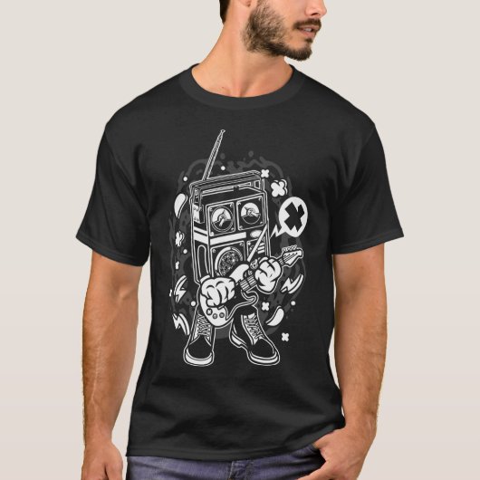Retro-radiorossiker T-shirt (Voorkant)