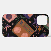 Retro-radio's, bandrecorderpatroon. Case-Mate iPhone case (Achterkant (horizontaal))