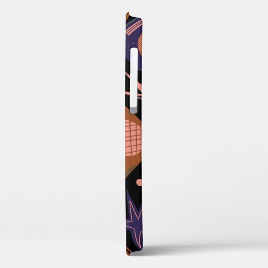 Retro-radio's, bandrecorderpatroon. Case-Mate iPhone case (Achterkant / Links)