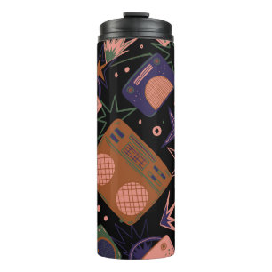 Retro-radio's, bandrecorderpatroon. thermosbeker