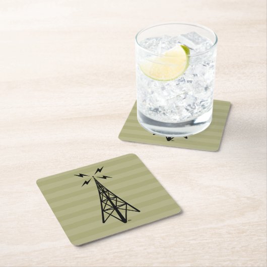 Retro radiotoren kartonnen onderzetters (Insitu)