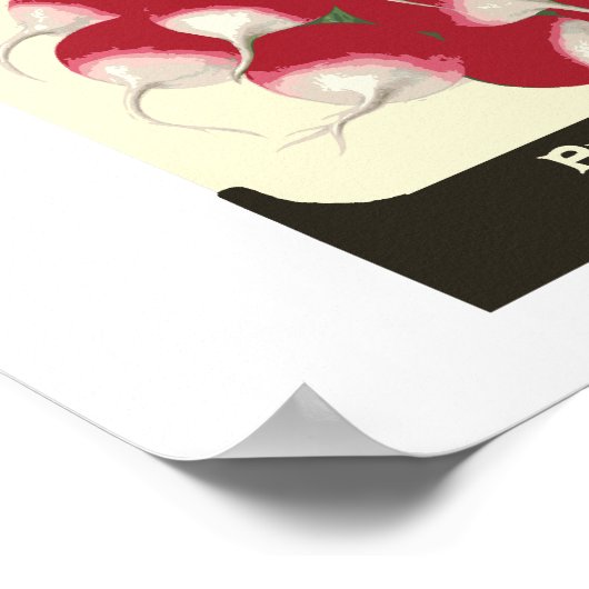 Retro Radish Vegetable Seed Packet Poster Print (Hoek)