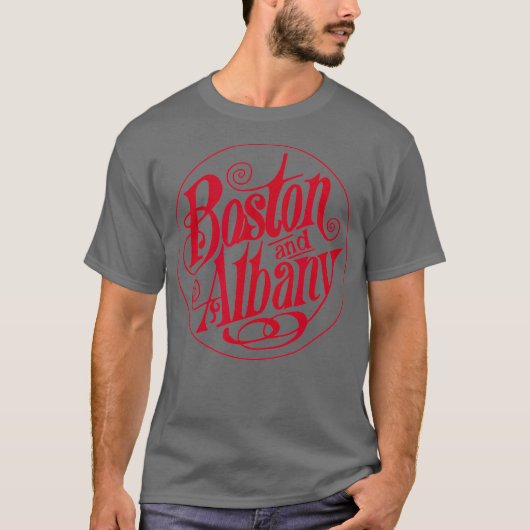Retro Railroad Boston and Albany Railway T-shirt (Voorkant)
