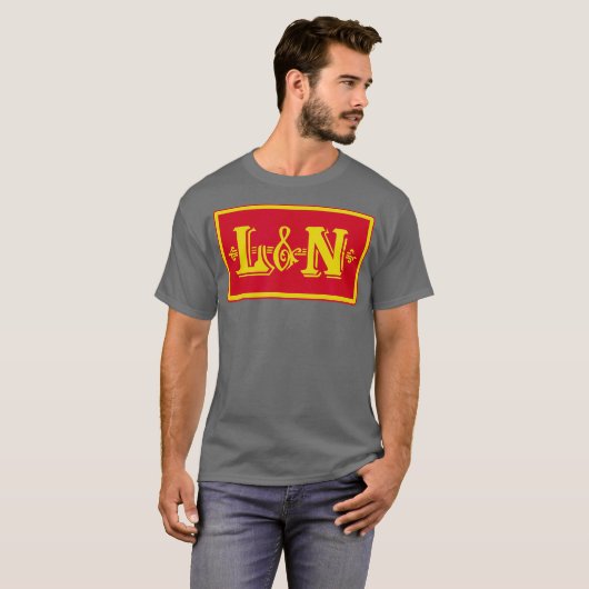 Retro Railroad Louisville and Nashville Railway T-shirt (Voorkant volledig)