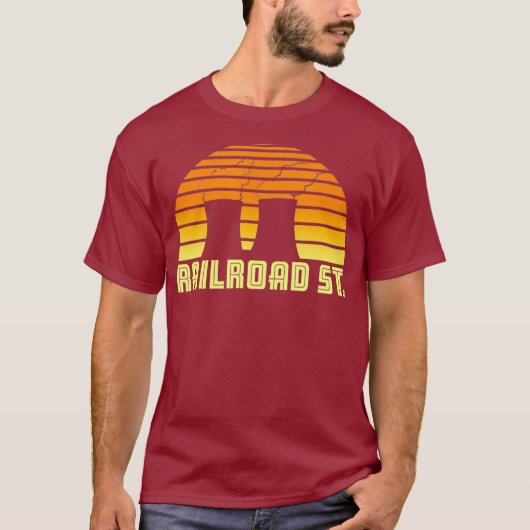 Retro Railroad St. T-shirt (Voorkant)