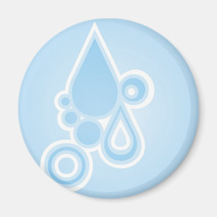 Retro Rain Drukt Magnet