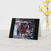 Retro Rain Painting by Alfred Fox Kaart (Gele Bloem)