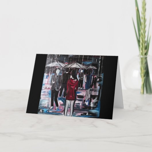 Retro Rain Painting by Alfred Fox Kaart (Voorkant)