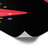 Retro Rainbow 2026 Party Poppers Celebrate Fun Poster (Hoek)