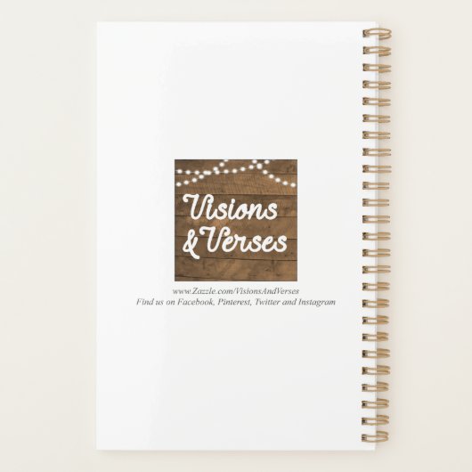 Retro Rainbow 5 Letter-naam op maat Planner (Achterkant)