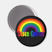 Retro Rainbow 80s Disco Queen Magneet (Voorkant / Achterkant)