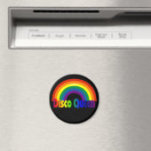 Retro Rainbow 80s Disco Queen Magneet (Insitu (Vaatwasser))