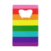 Retro Rainbow 8 Pride Creditkaart Flessenopener (Voorkant)