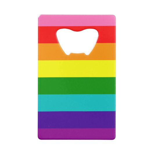 Retro Rainbow 8 Pride Creditkaart Flessenopener (Achterkant)