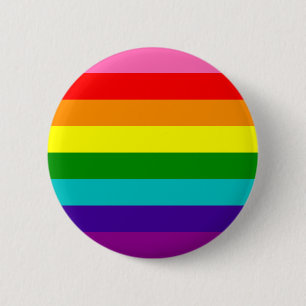 Retro Rainbow 8 Pride Ronde Button 5,7 Cm